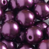 1 Dose (~40 Stk.) Titanium Glaswachsperlen rund 6mm Berry-Lila